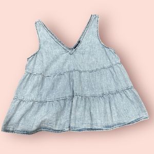 GAP tiered denim top